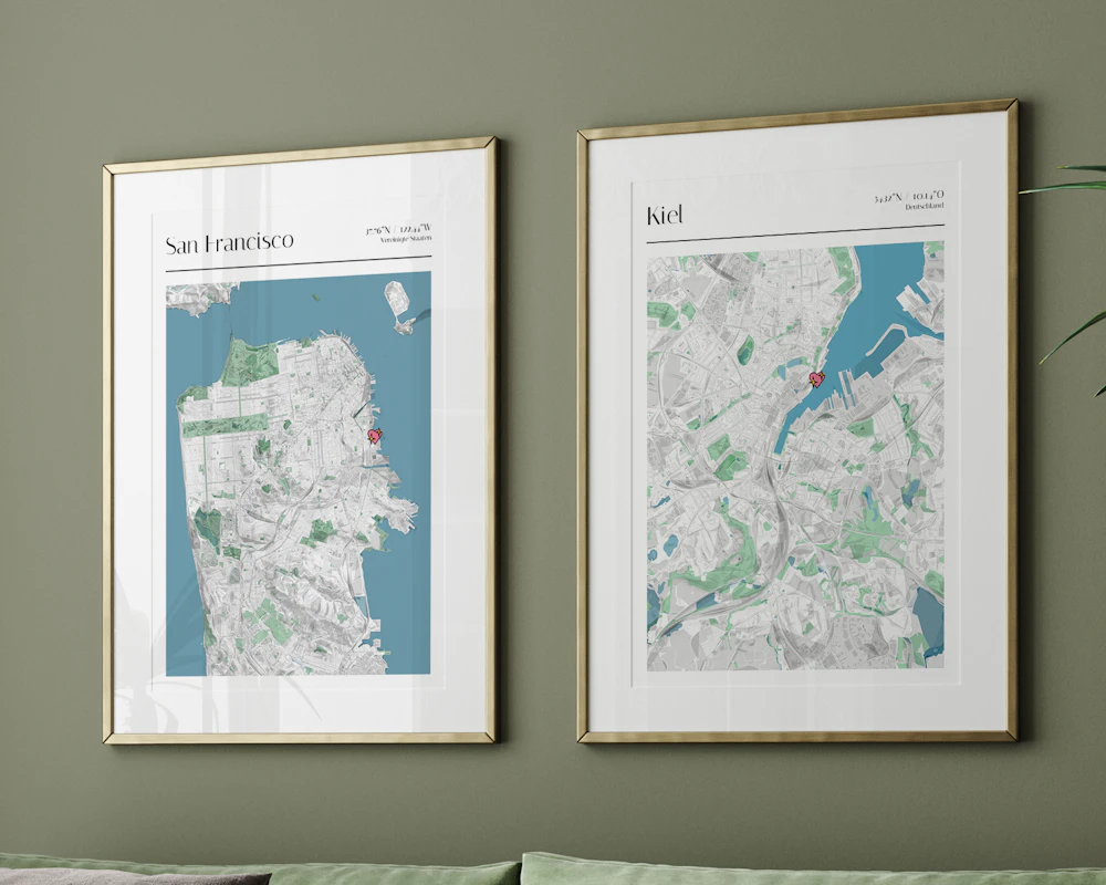 Stadtplan San Francisco im Stil Gentle Stadtplan San Francisco im Stil Gentle