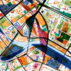 Detailvorschau Stadtplanstil Kandinsky