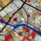 Detailvorschau Stadtplanstil Mondrian